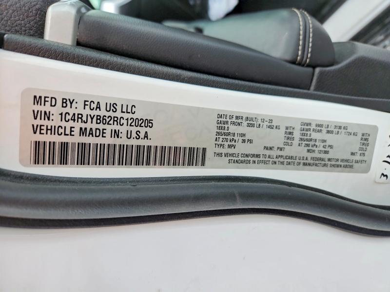 2024 Jeep Grand Cherokee მანქანა იყიდება აუქციონზე, vin: 1C4RJYB62RC120205, აუქციონის ნომერი: 57826826