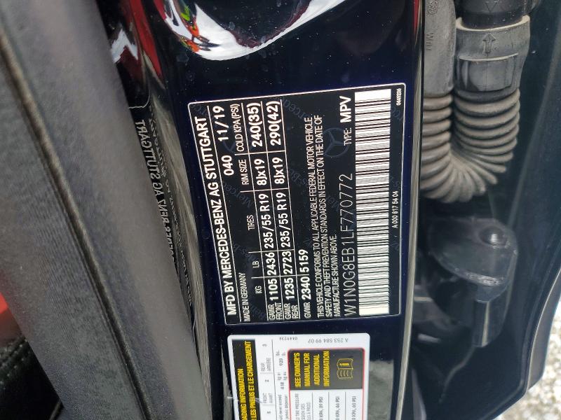 Aukcja sprzedaży 2020 Mercedes-benz Glc, vin: W1N0G8EB1LF770772, numer aukcji: 58011906
