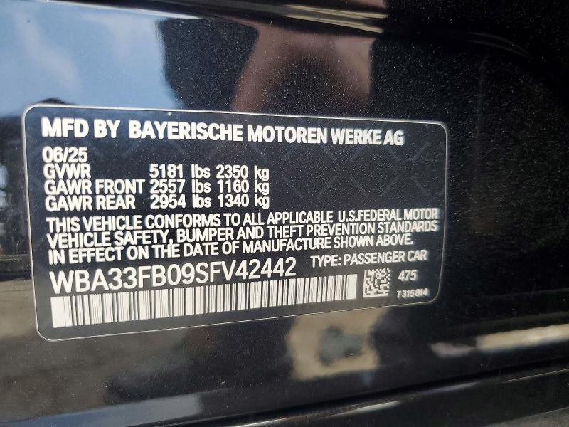 Продаж на аукціоні авто 2025 Bmw 430xi, vin: WBA33FB09SFV42442, номер лоту: 58052256