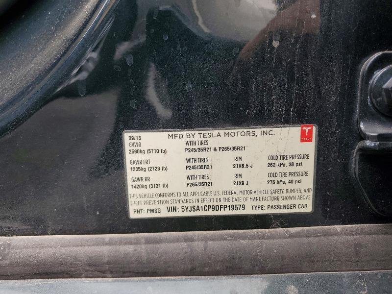 Продаж на аукціоні авто 2013 Tesla Model S, vin: 5YJSA1CP9DFP19579, номер лоту: 55631056
