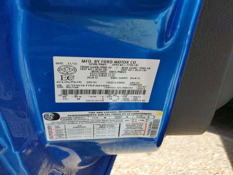Aukcja sprzedaży 2014 Ford F150, vin: 1FTFW1ET7EFA01555, numer aukcji: 58021146