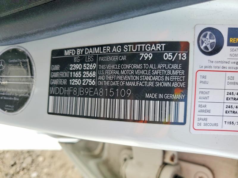 57375416 :رقم المزاد ، WDDHF8JB9EA815109 vin ، 2014 Mercedes-benz E مزاد بيع