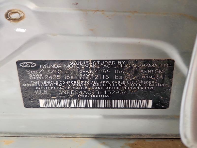 Aukcja sprzedaży 2011 Hyundai Sonata, vin: 5NPEC4AC4BH152964, numer aukcji: 55531966