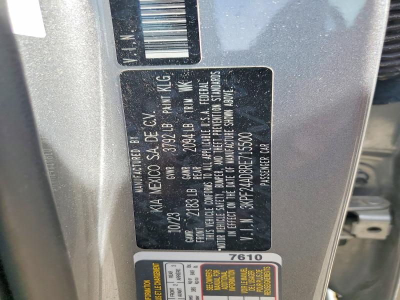 Aukcja sprzedaży 2024 Kia Forte, vin: 3KPF24AD8RE715500, numer aukcji: 57260626