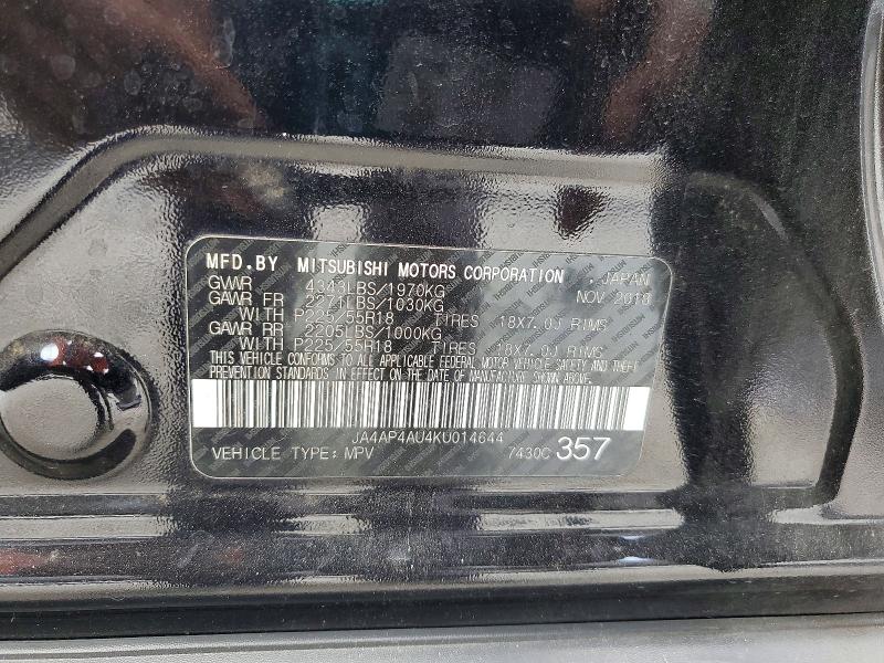 Продажа на аукционе авто 2019 Mitsubishi Outlander Sport, vin: JA4AP4AU4KU014644, номер лота: 57635206