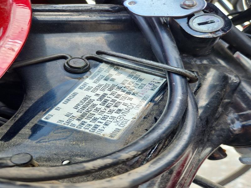 Aukcja sprzedaży 1997 Kawasaki Vn1500, vin: JKBVNAD14VA062637, numer aukcji: 58738446