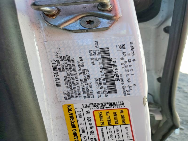 Aukcja sprzedaży 2016 Ford Fusion, vin: 3FA6P0H76GR195870, numer aukcji: 58978526