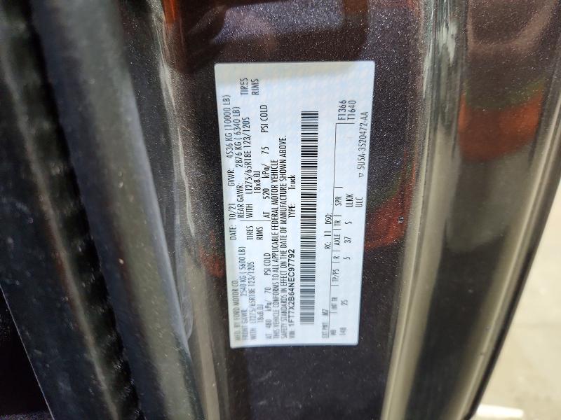 Aukcja sprzedaży 2022 Ford F250, vin: 1FT7X2B64NEC97792, numer aukcji: 54219486