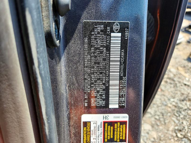Aukcja sprzedaży 2009 Toyota Camry, vin: 4T1BE46K59U355581, numer aukcji: 56335846