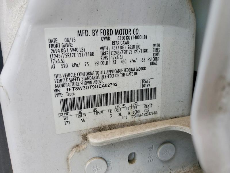 2016 Ford F350 მანქანა იყიდება აუქციონზე, vin: 1FT8W3DT9GEA62792, აუქციონის ნომერი: 58717126