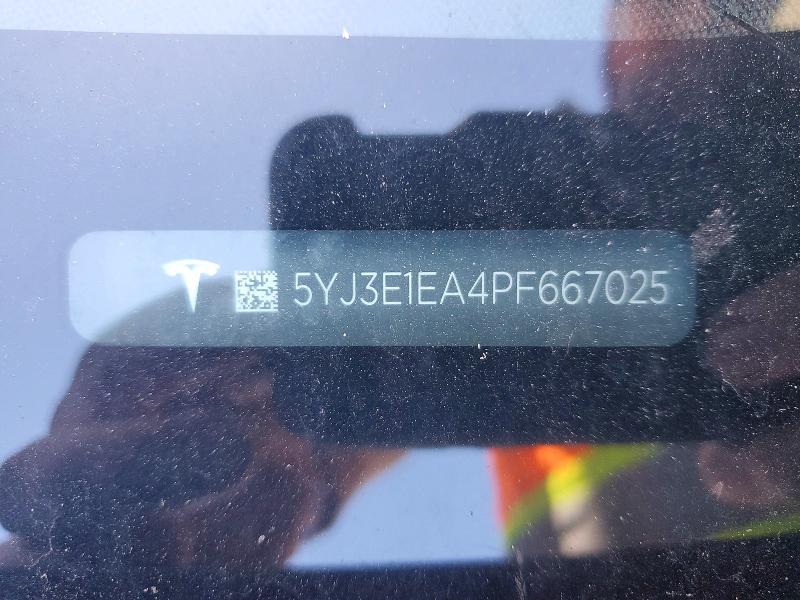 55736656 :رقم المزاد ، 5YJ3E1EA4PF667025 vin ، 2023 Tesla Model 3 مزاد بيع