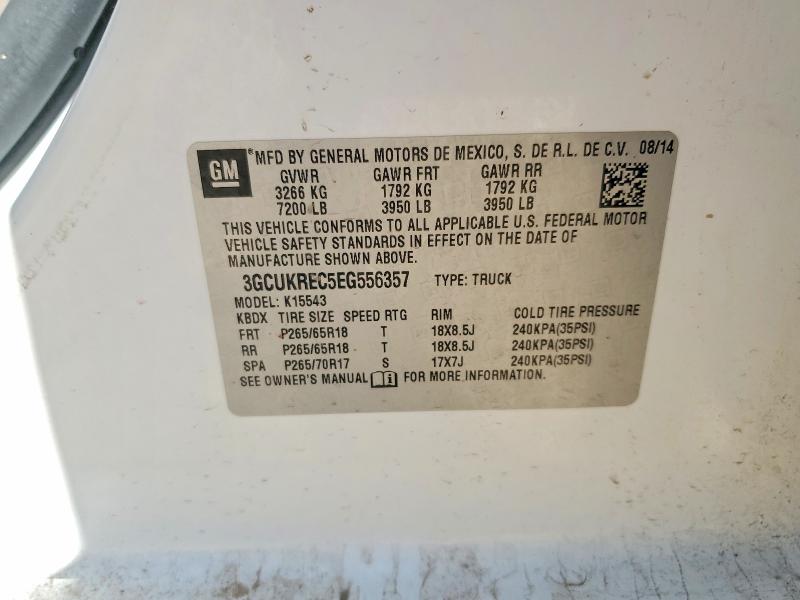 Продаж на аукціоні авто 2014 Chevrolet Silverado, vin: 3GCUKREC5EG556357, номер лоту: 55652436