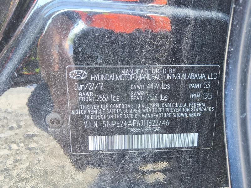 2018 Hyundai Sonata მანქანა იყიდება აუქციონზე, vin: 5NPE24AF6JH622746, აუქციონის ნომერი: 58332256