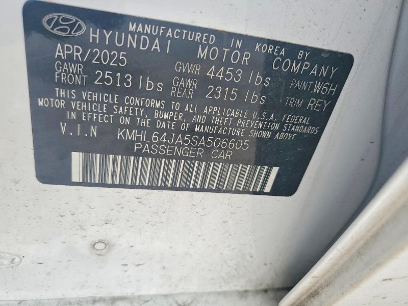 Продажа на аукционе авто 2025 Hyundai Sonata, vin: KMHL64JA5SA506605, номер лота: 55953016