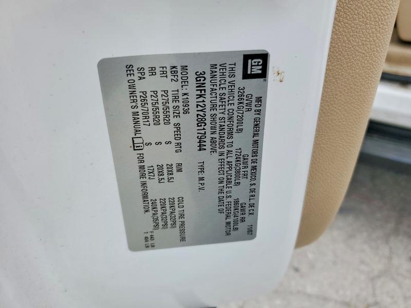 2008 Chevrolet Avalanche მანქანა იყიდება აუქციონზე, vin: 3GNFK12Y28G179444, აუქციონის ნომერი: 56663996