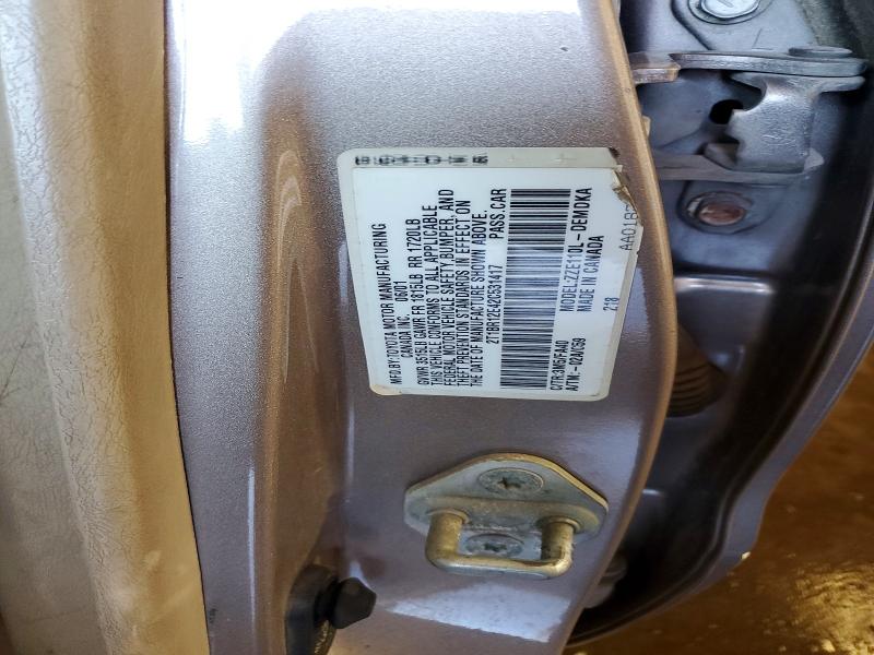 Aukcja sprzedaży 2002 Toyota Corolla, vin: 2T1BR12E42C531417, numer aukcji: 53752096