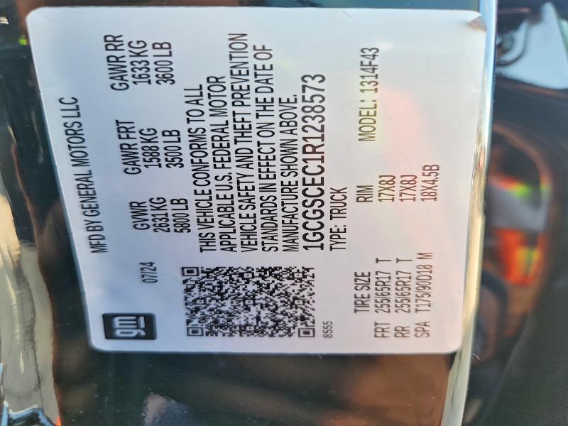 Aukcja sprzedaży 2024 Chevrolet Colorado, vin: 1GCGSCEC1R1238573, numer aukcji: 57741196