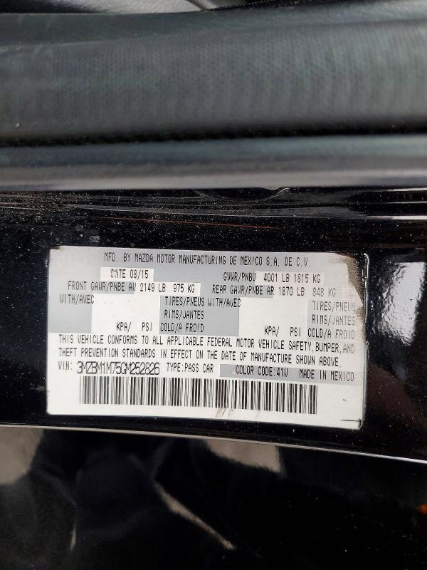 Aukcja sprzedaży 2016 Mazda 3, vin: 3MZBM1M75GM252826, numer aukcji: 58380786