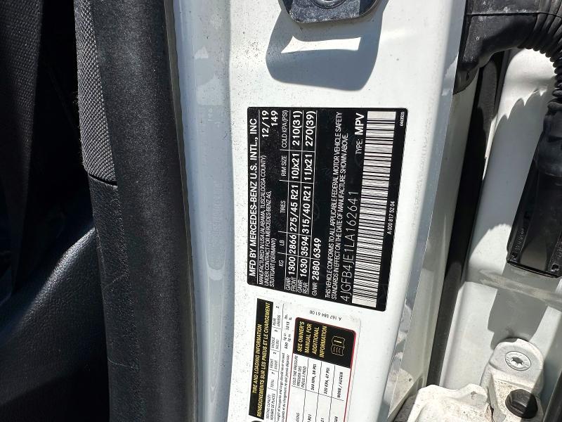 54892226 :رقم المزاد ، 4JGFB4JE1LA162641 vin ، 2020 Mercedes-benz Gle مزاد بيع