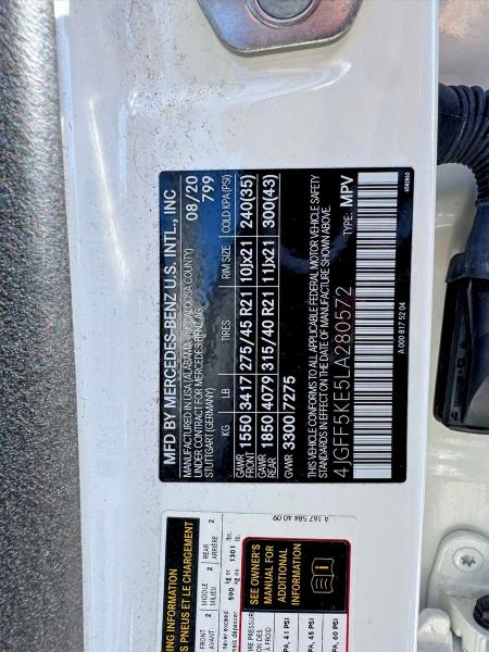 Продажа на аукционе авто 2020 Mercedes-benz Gls, vin: 4JGFF5KE5LA280572, номер лота: 58121236