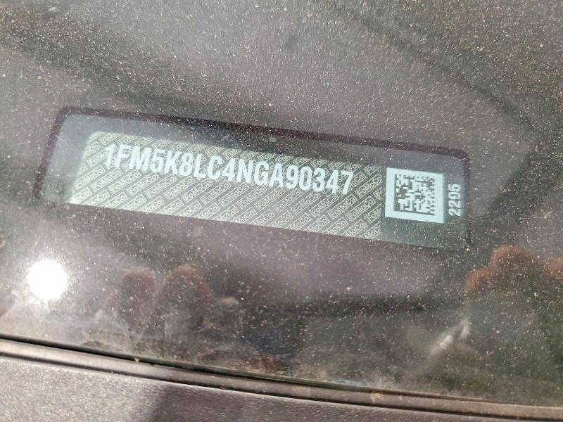 2022 Ford Explorer მანქანა იყიდება აუქციონზე, vin: 1FM5K8LC4NGA90347, აუქციონის ნომერი: 55776396