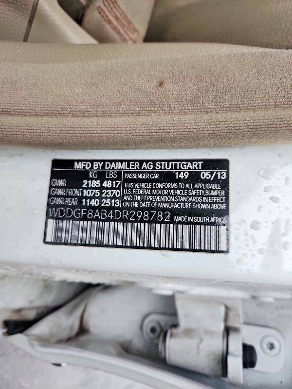 Aukcja sprzedaży 2013 Mercedes-benz C, vin: WDDGF8AB4DR298782, numer aukcji: 57897186