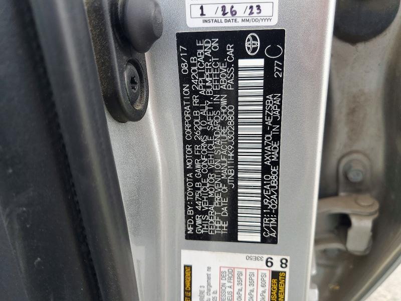 56471996 :رقم المزاد ، JTNB11HK9J3028800 vin ، 2018 Toyota Camry مزاد بيع