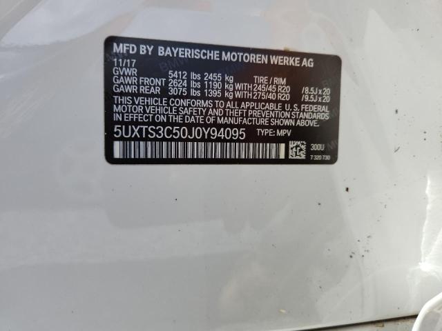 Продажа на аукционе авто 2018 Bmw X3, vin: 5UXTS3C50J0Y94095, номер лота: 57728966