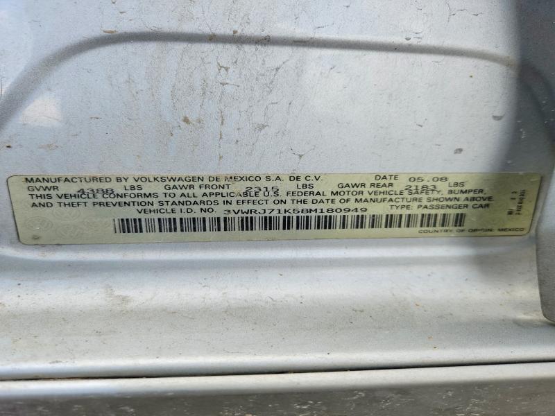 56442866 :رقم المزاد ، 3VWRJ71K58M180949 vin ، 2008 Volkswagen Jetta مزاد بيع
