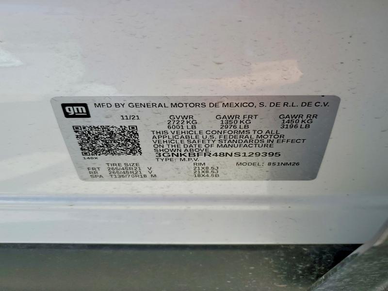 Продажа на аукционе авто 2022 Chevrolet Blazer, vin: 3GNKBFR48NS129395, номер лота: 58014576