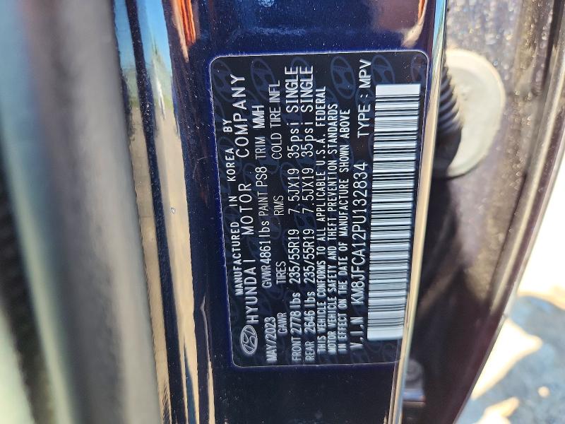 2023 Hyundai Tucson Hybrid მანქანა იყიდება აუქციონზე, vin: KM8JFCA12PU132834, აუქციონის ნომერი: 56030616