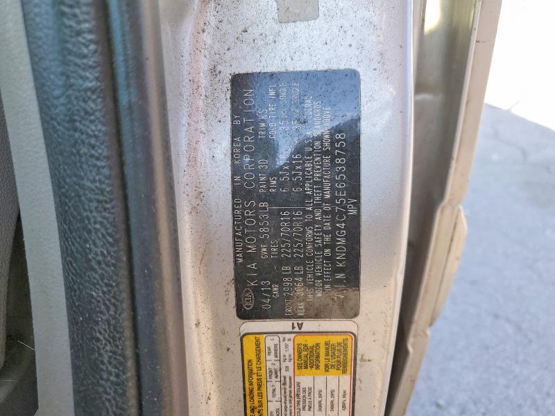 Продажа на аукционе авто 2014 Kia Sedona, vin: KNDMG4C75E6538758, номер лота: 58895756