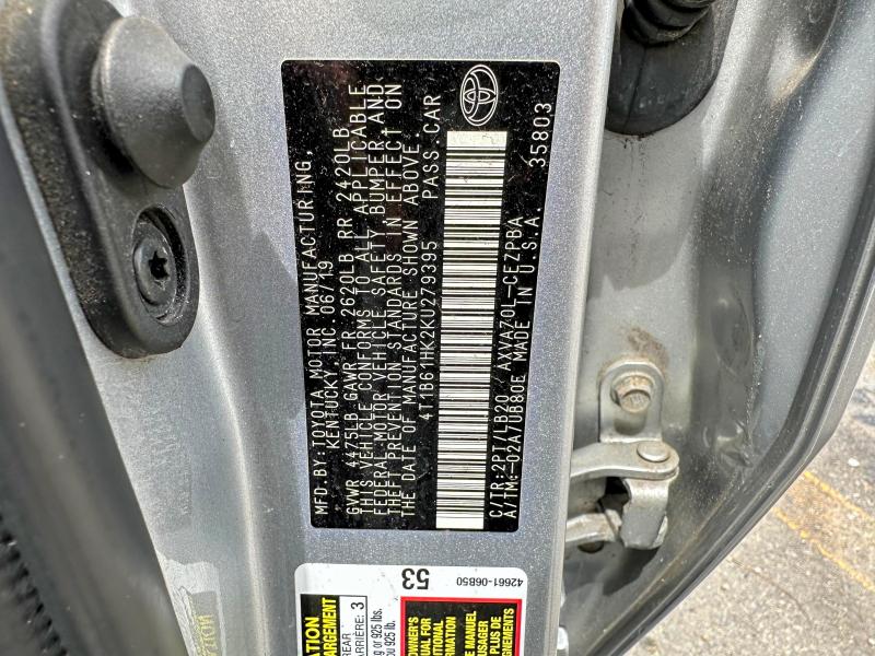 Продажа на аукционе авто 2019 Toyota Camry, vin: 4T1B61HK2KU279395, номер лота: 53759136