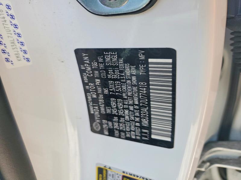 58557896 :رقم المزاد ، KM8J33AL7JU774418 vin ، 2018 Hyundai Tucson مزاد بيع