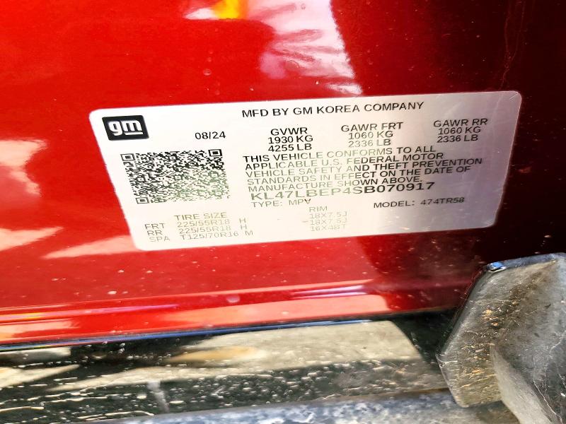 2025 Buick Envista მანქანა იყიდება აუქციონზე, vin: KL47LBEP4SB070917, აუქციონის ნომერი: 56900346