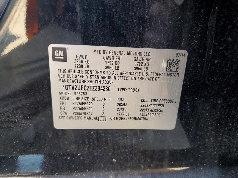 2014 Gmc Sierra მანქანა იყიდება აუქციონზე, vin: 1GTV2UEC2EZ384280, აუქციონის ნომერი: 55798196