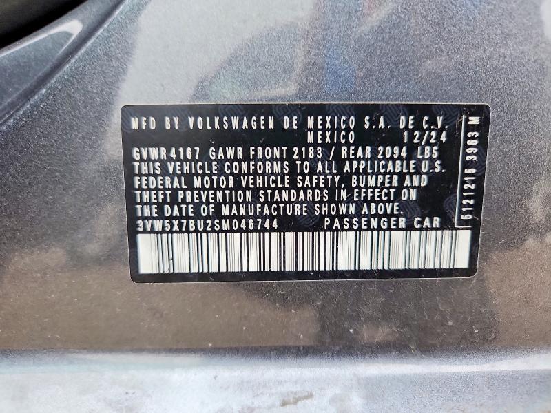 Продаж на аукціоні авто 2025 Volkswagen Jetta, vin: 3VW5X7BU2SM046744, номер лоту: 57546136