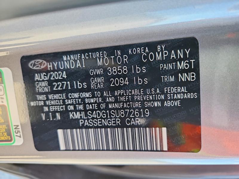 Продаж на аукціоні авто 2025 Hyundai Elantra, vin: KMHLS4DG1SU872619, номер лоту: 57196176