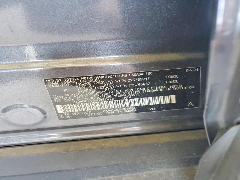 58919356 :رقم المزاد ، 2T3W1RFV6MC157470 vin ، 2021 Toyota Rav4 مزاد بيع