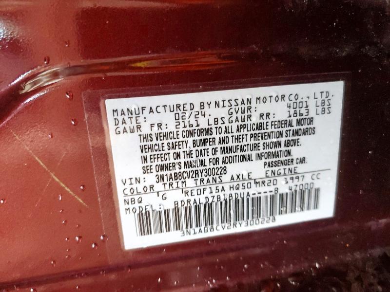 55875566 :رقم المزاد ، 3N1AB8CV2RY300228 vin ، 2024 Nissan Sentra مزاد بيع