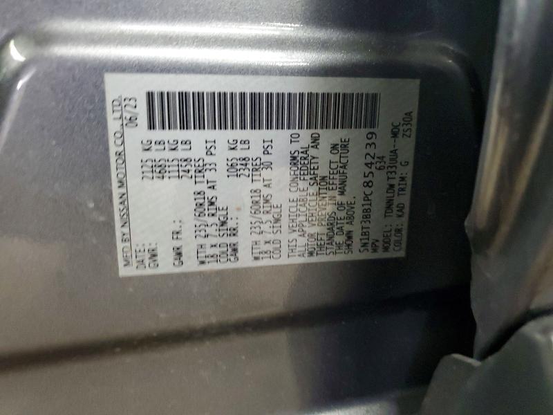 Продажа на аукционе авто 2023 Nissan Rogue, vin: 5N1BT3BB1PC854239, номер лота: 56500876