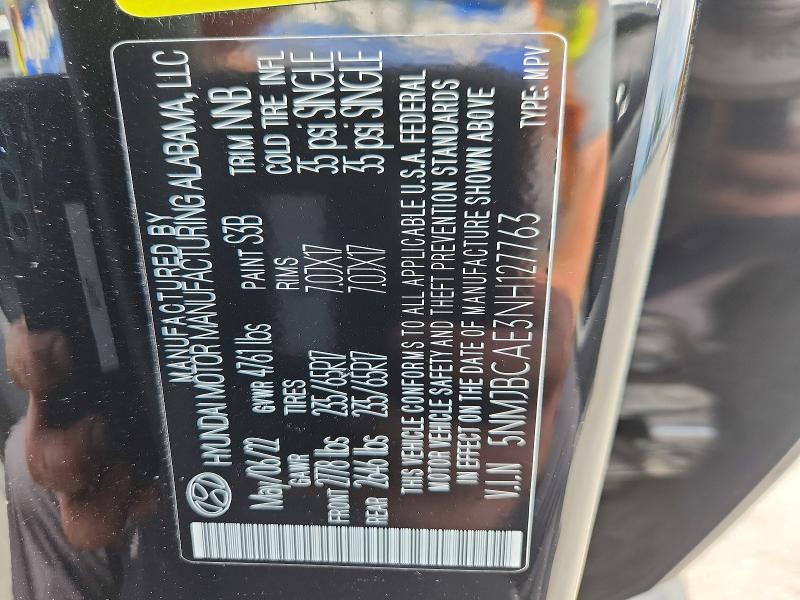 Продаж на аукціоні авто 2022 Hyundai Tucson, vin: 5NMJBCAE3NH127763, номер лоту: 56707126