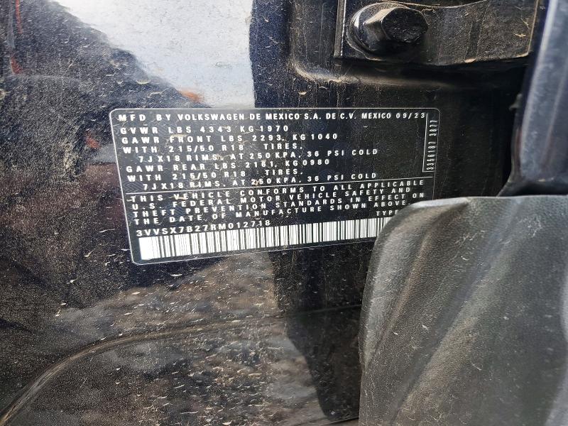 Aukcja sprzedaży 2024 Volkswagen Taos, vin: 3VVSX7B27RM012718, numer aukcji: 58639966