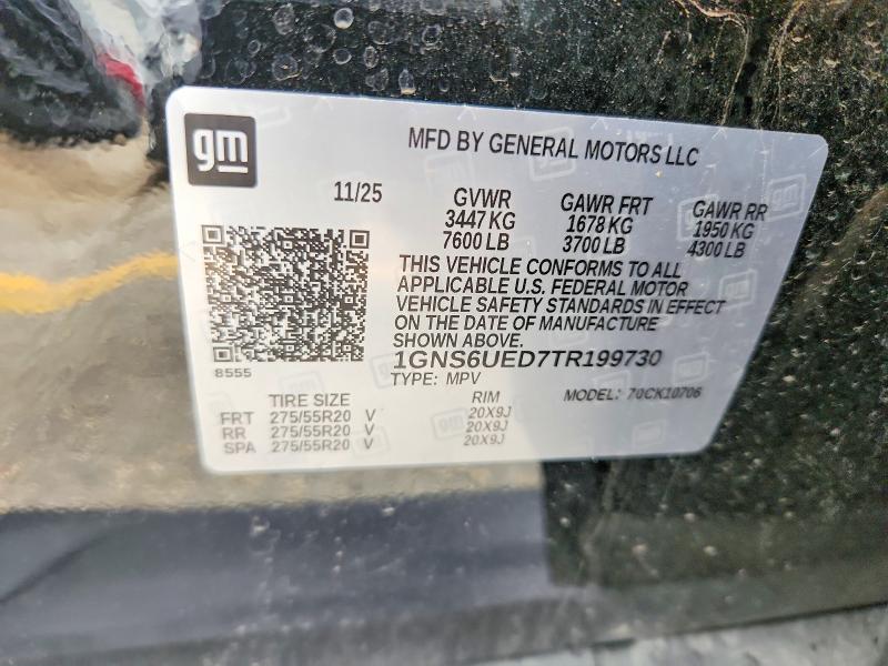 Продажа на аукционе авто 2026 Chevrolet Tahoe, vin: 1GNS6UED7TR199730, номер лота: 56059766