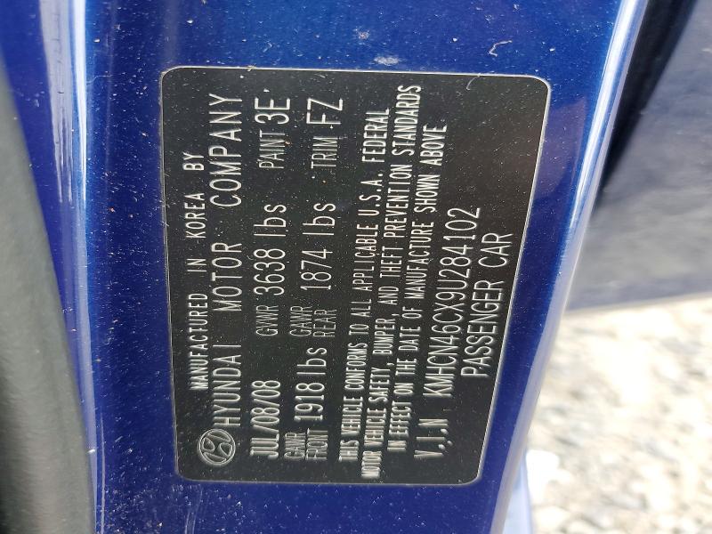 Продажа на аукционе авто 2009 Hyundai Accent, vin: KMHCN46CX9U284102, номер лота: 59017306