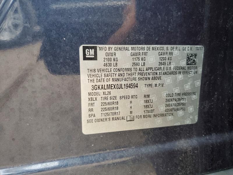 Продажа на аукционе авто 2018 Gmc Terrain, vin: 3GKALMEX0JL194594, номер лота: 56530346