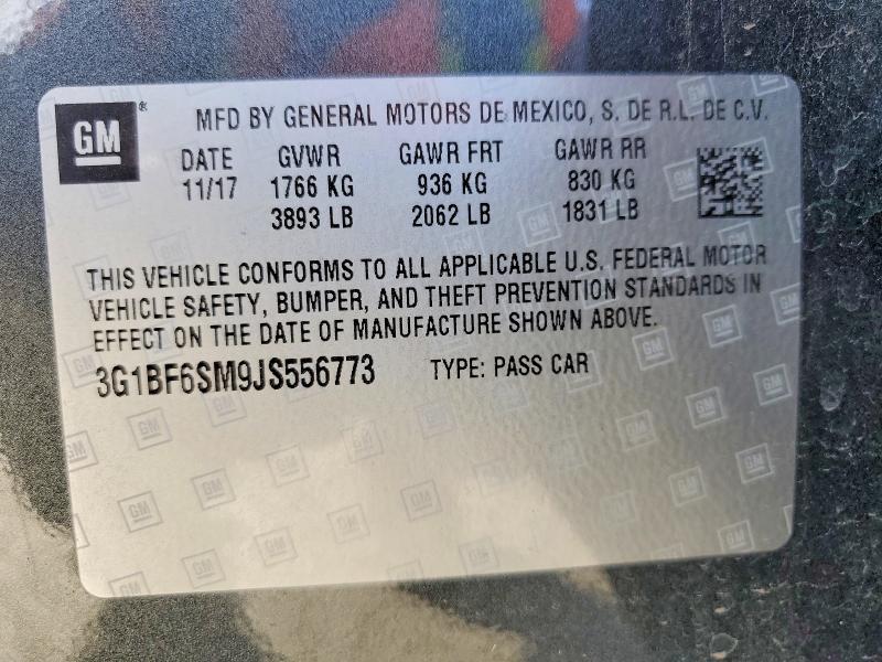 Продажа на аукционе авто 2018 Chevrolet Cruze, vin: 3G1BF6SM9JS556773, номер лота: 55472286