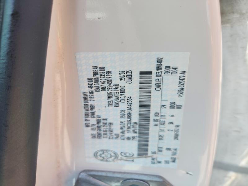 Продаж на аукціоні авто 2017 Ford Escape, vin: 1FMCU9J95HUA42554, номер лоту: 59107886