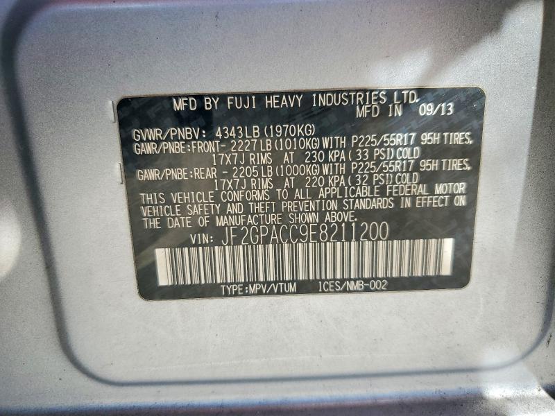 53927276 :رقم المزاد ، JF2GPACC9E8211200 vin ، 2014 Subaru Xv Crosstrek مزاد بيع