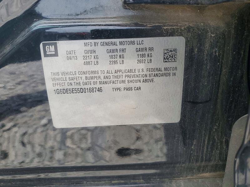 2013 Cadillac Cts მანქანა იყიდება აუქციონზე, vin: 1G6DE5E55D0168746, აუქციონის ნომერი: 54194056